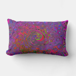 Psychedelic Groovy Magenta Retro Liquid Swirl Kussen