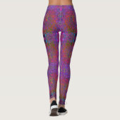 Psychedelic Groovy Magenta Retro Liquid Swirl Leggings (Achterkant)