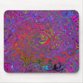 Psychedelic Groovy Magenta Retro Liquid Swirl Muismat