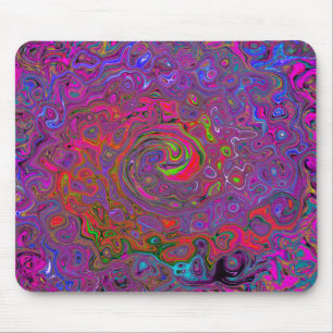 Psychedelic Groovy Magenta Retro Liquid Swirl Muismat