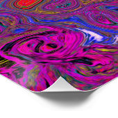 Psychedelic Groovy Magenta Retro Liquid Swirl Perfect Poster (Hoek)