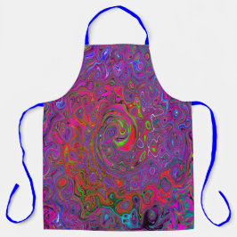 Psychedelic Groovy Magenta Retro Liquid Swirl Schort