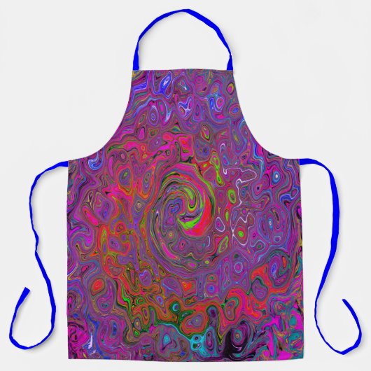 Psychedelic Groovy Magenta Retro Liquid Swirl Schort (Voorkant)