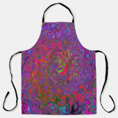 Psychedelic Groovy Magenta Retro Liquid Swirl Schort (Voorkant)