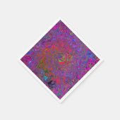 Psychedelic Groovy Magenta Retro Liquid Swirl Servet (Hoek)