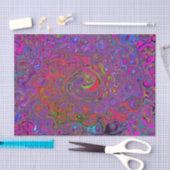 Psychedelic Groovy Magenta Retro Liquid Swirl Tissuepapier (Craft)