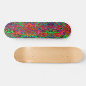 Psychedelic Groovy Red en groene wilde bloemen Persoonlijk Skateboard (Horizontaal)