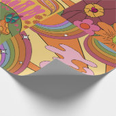 Psychedelic Groovy Retro Wrapping Papier (Hoek)