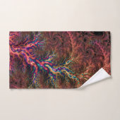 Psychedelic Groovy Trippy Funky Kleurrijke Fractal Bad Handdoek (Handdoek)