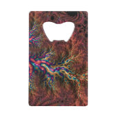 Psychedelic Groovy Trippy Funky Kleurrijke Fractal Creditkaart Flessenopener (Voorkant)