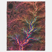 Psychedelic Groovy Trippy Funky Kleurrijke Fractal Fleece Deken (Voorkant)