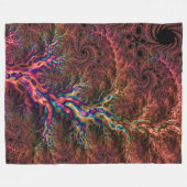 Psychedelic Groovy Trippy Funky Kleurrijke Fractal Fleece Deken (Voorkant (Horizontaal))