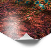 Psychedelic Groovy Trippy Funky Kleurrijke Fractal Foto Afdruk (Hoek)