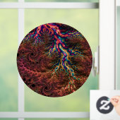 Psychedelic Groovy Trippy Funky Kleurrijke Fractal Raamsticker (Huis)