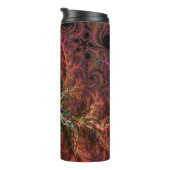 Psychedelic Groovy Trippy Funky Kleurrijke Fractal Thermosbeker (Geroteerd rechts)