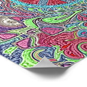 Psychedelic Groovy Trippy Peace Sign Poster (Hoek)