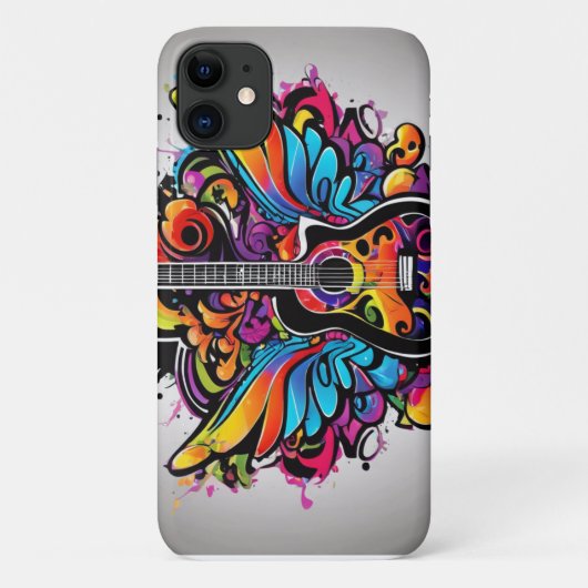 Psychedelic Guitar Case-Mate iPhone Case (Achterkant)