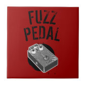 Psychedelic Guitar Fuzz Black & White Tegeltje (Voorkant)