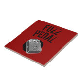 Psychedelic Guitar Fuzz Black & White Tegeltje (Zijkant)