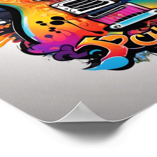 Psychedelic Guitar Poster (Hoek)