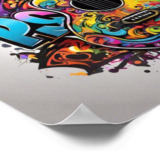 Psychedelic Guitar Poster (Hoek)