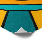 Psychedelic Guitarist Poster Vibrant Retro Music  (Hoek)