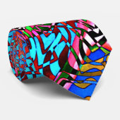 Psychedelic Half Drop necktie Stropdas (Opgerold)