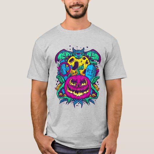 Psychedelic Halloween T-shirt (Voorkant)