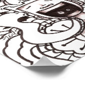 Psychedelic Happy Brain Poster (Hoek)