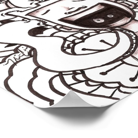 Psychedelic Happy Brain Poster (Hoek)