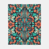 Psychedelic Hawaiian Fleece Deken (Voorkant)