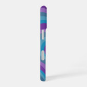 Psychedelic Hearts Calligraphy Script Naam Paars iPhone 16 Hoesje (Rechterkant)