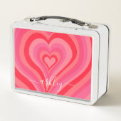 Psychedelic Hearts Calligraphy Script Name Pinks (Achterkant)