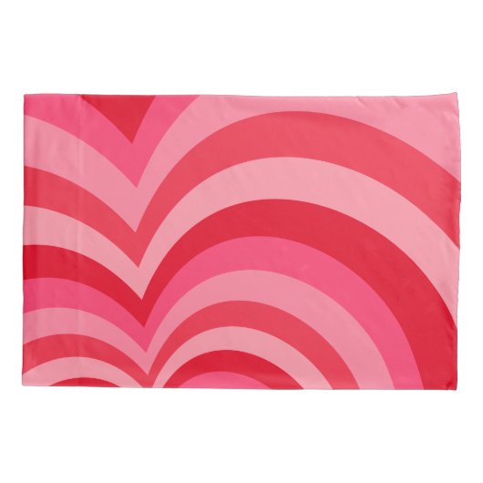 Psychedelic Hearts Calligraphy Script Name Pinks Kussensloop (Achterkant)