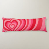 Psychedelic Hearts Calligraphy Script Name Pinks Lichaamskussen (Achterkant)