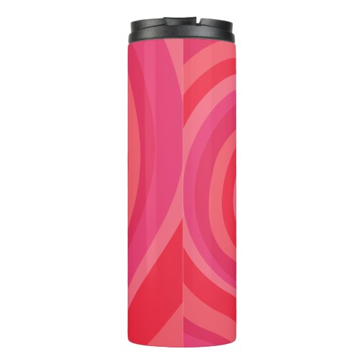 Psychedelic Hearts Calligraphy Script Name Pinks Thermosbeker (Achterkant)