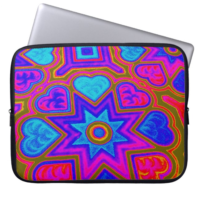 Psychedelic Hearts Elektronica Tas (Voorkant)