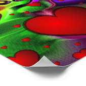Psychedelic Hearts Poster (Hoek)