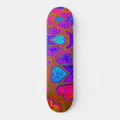 Psychedelic Hearts Skateboard (Voorkant)