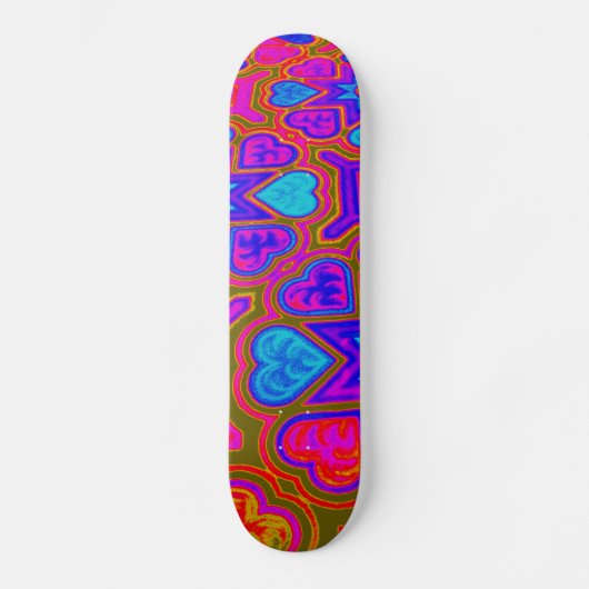 Psychedelic Hearts Skateboard (Voorkant)