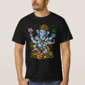 Psychedelic Hindu God Ganesha Weed TShirt (Voorkant)
