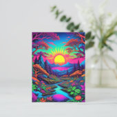 Psychedelic Hippie Art Briefkaart (Staand voorkant)