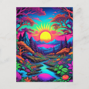 Psychedelic Hippie Art Briefkaart
