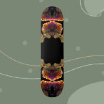 Psychedelic Hippie Black Gold en Paars Persoonlijk Skateboard<br><div class="desc">Dit psychedelische kaleidoscoop ontwerp kenmerkt zwart,  goud,  en paars. Levendige trippy visuals voor de moderne hippie of iedereen die van heldere kleuren houdt!</div>