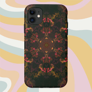 Psychedelic Hippie Black Red en Oranje Case-Mate iPhone Case