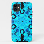 Psychedelic Hippie Blue en Black Case-Mate iPhone Case (Achterkant)