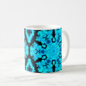 Psychedelic Hippie Blue en Black Koffiemok (Voorkant rechts)
