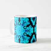 Psychedelic Hippie Blue en Black Koffiemok (Voorkant links)