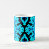 Psychedelic Hippie Blue en Black Koffiemok (Center)