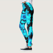 Psychedelic Hippie Blue en Black Leggings (Links)